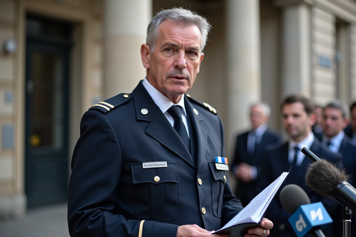 Porte-parole de la police française lors d'une conférence de presse relative à un accident mortel